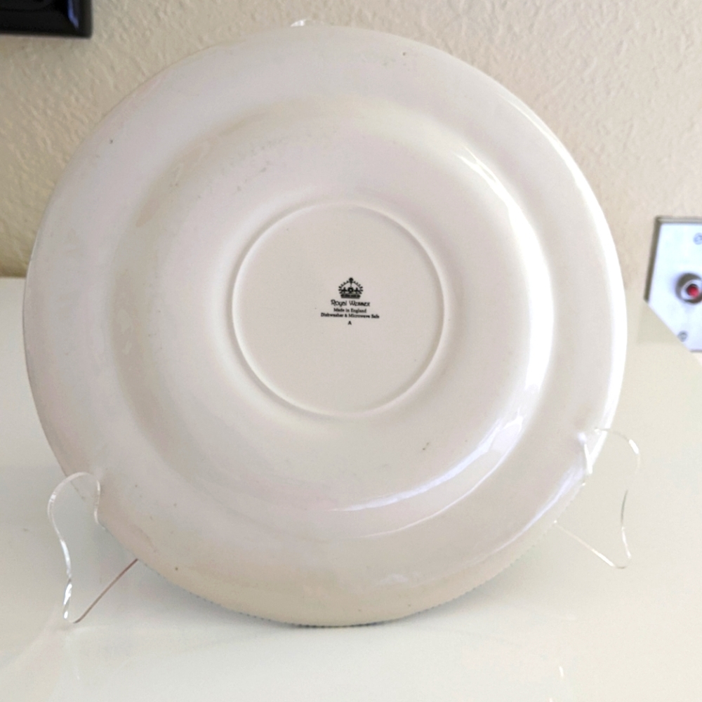 🤍💙 ROYAL WESSEX BLUE WILLOW DINNER 10" SWIRL EDGE PLATE MADE IN ENGLAND - Picture 6 of 7